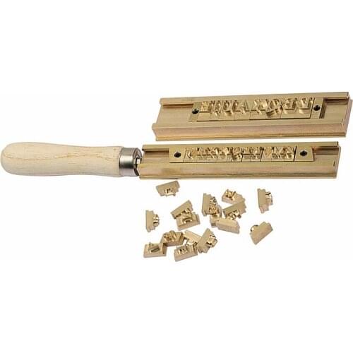 DIY flexible customized logo mould T-slot shape easy to use hot stamp foil copper mold with letters numbers symbols press