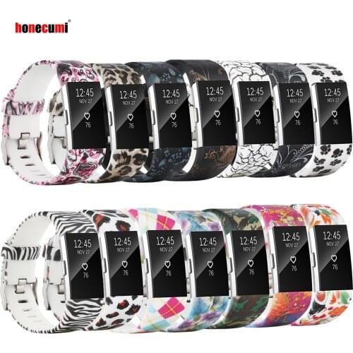 Honecumi For Fitbit Charge 2 Accessories Wristbands Silicone Colorful Sport BraceletBand Replacement For Fit bit Charge 2