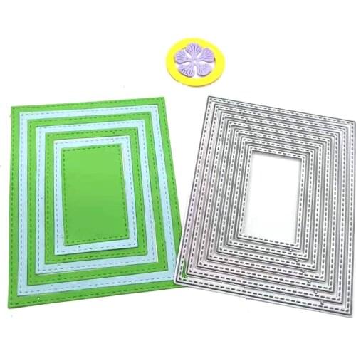 Julyarts 1pcs Rectangle Frame Scrapbooking Accessories Craft For Stencil Scrapbooking Photo Album Card Paper Embossing Craft DIY