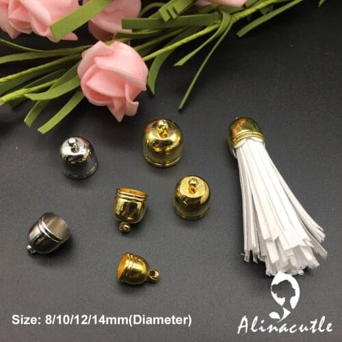 Tassel Caps Tassel Top Topper Alloy End Tip End Cap Cord Cap For Fashion Jewelry Making DIY Handmade craft tassels AlinaCraft