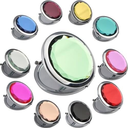 VANTAS Diamond Crystal Compact Mirror Handbag Compact Makeup Magnifying mirror Wedding Gifts