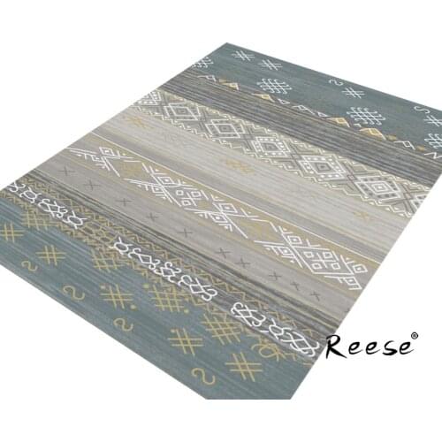 Carpet Rug For Living Room Modern Simple Geometric Wood Floor Rug Non-slip Antifouling Carpet For Bedroom Parlor Factory Supply