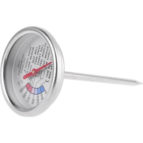 Kitchen Food Meat Thermometer Stainless Cooking BBQ Steak Temperature Probe C/F U4LA