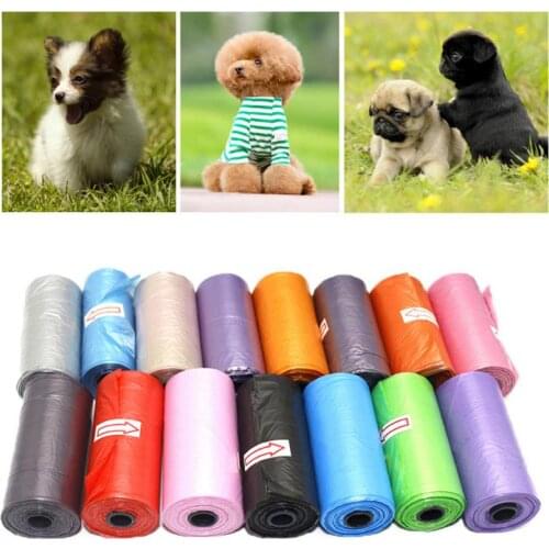 Hot 1 Roll Dog Waste Bags Degradable Dog Poop Bags Leak-Proof Pet Waste Bags Garbage Bags Pick Up Clean Bags For Pet Cat Dog