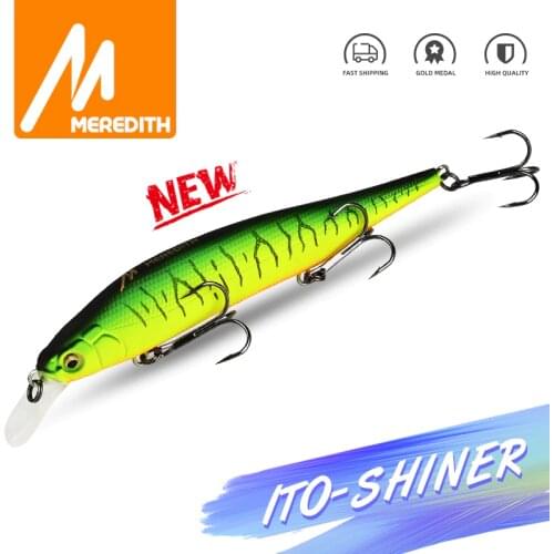 MEREDITH ITO SHINER-115SP Tungsten Weight System Top Fishing Lures Minnow Wobbler Quality Fishing Tackle Hooks Depth1.8-2.0m