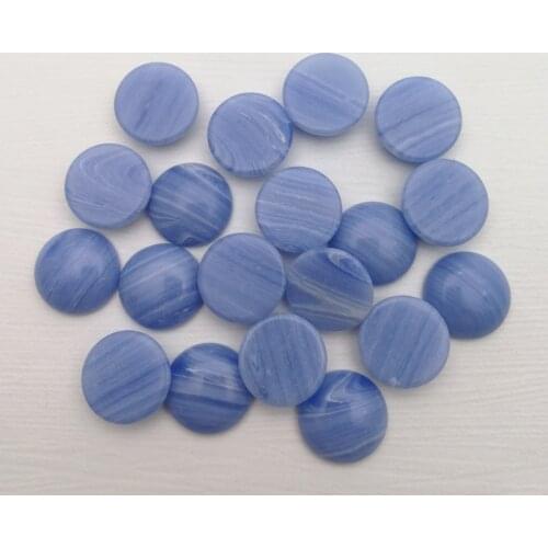 Fashion 14 16 18mm Blue Stripe synthetic stone bead 20pcs Single arc cabochon charm jewelry Ring accsories Free shipping no hole