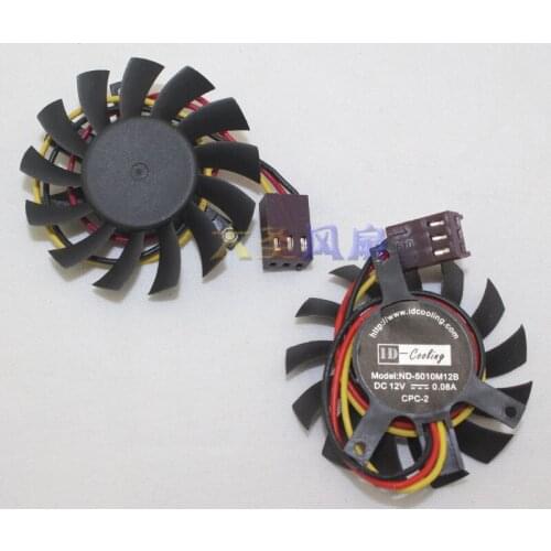 ND-5010M12B T125010DL 12V 0.08A 0.13A 45mm 35x35x27mm For Graphics Card Cooling Fan ND-5010M12S original industrial control fan