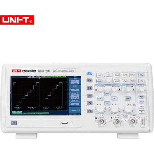UNI-T UTD2062CM 2102CM 2202CM 100-240V Multi-functional Digital Storage Oscilloscope Switchable Probes 2 channels 1GS/s with USB