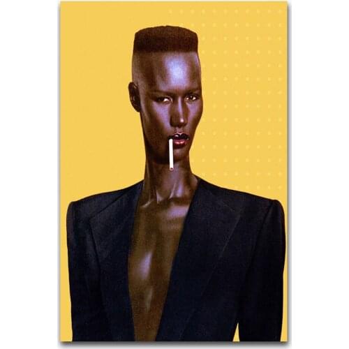 Hot New Grace Jones Custom Actor Model Star-Silk Art Poster Wall Sticker Decoration Gift