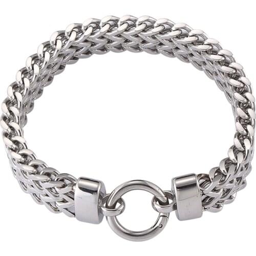 Hot Mens Stainless Steel Cuban Bracelet Can Give Fashion Jewelry Hip Hop Punk Bracelet Wholesale GS0055