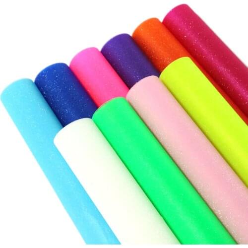 Transparent Jelly Faux Leather Sheets Solid Candy Color PVC Synthetic Leather Fabric 20x33cm for DIY Hair Bows Earrings Crafts