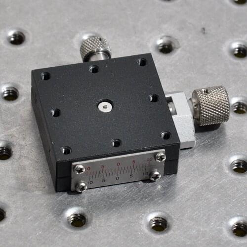 Y-axis aluminum alloy sliding table, optical manual precision linear guide type fine-tuning displacement adjustment table 40mm