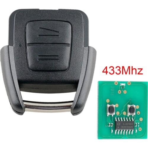 Remote Car Key Replacement 433Mhz 2 Buttons Remote Car key with ID40 Chip Fit for Vauxhall Opel Astra Zafira Frontera Vectra