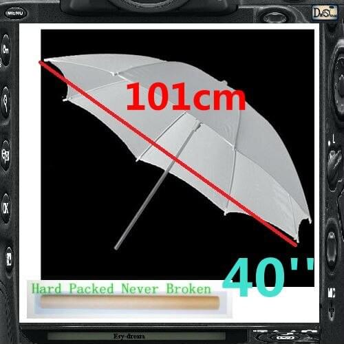 40" 101cm Studio Flash Soft Translucent White Umbrella Diffuser For Dslr PHOTOGRAPHY ps014