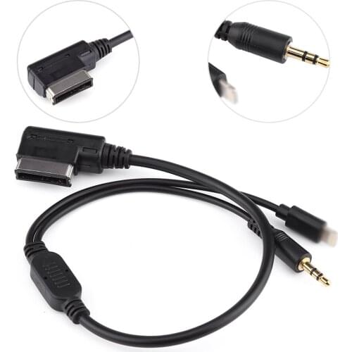 Universal Car AMI MDI MMI To 3.5mm MP3 Audio Cable Connector Auxiliary Adapter Cable For Audi A3 A8 Q5 For VW ​​For IPhone 5 6