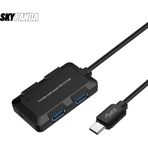 Type-C To 4-Port USB3.0 HUB 5Gbps Super Speed Micro USB Charging Splitter OTG Adapter USB C HUB For Mac Book Xiaomi GALAXY S8