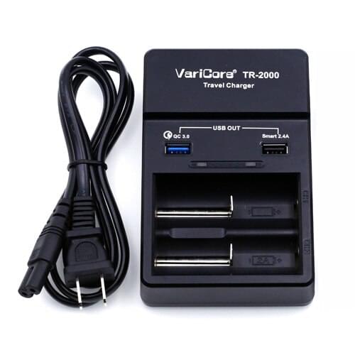 Varicore TR-2000 charger and quick charge 3.0 for 18650 26650 aa AAA batteries and QC 3.0 / USB 5 V mobile devices