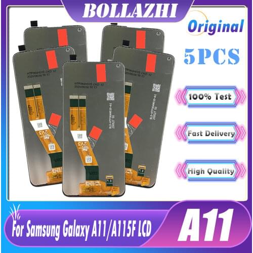 5Pcs Original For Samsung Galaxy A11 A115 A115F A115F/DS LCD Display Touch Screen Digitizer Assembly A11 LCD with frame