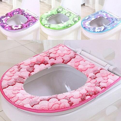 Winter Toilet Seat Warmer Coral fleece Thicken Carpet Toilet Seat Cover Soft Comfortable Baby Potty Seat Overcoat Toilet Case