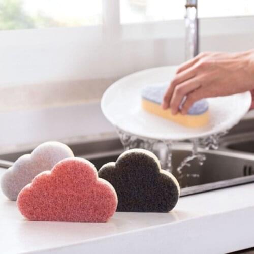 1pc Cloud Shape Cleaning Sponge Brush Kitchen Office Dishwashing Brushes Household Water Absorption Dishwashing Sponge Pads
