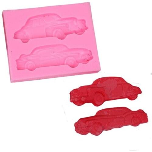 1PC Cartoon Car Silicone Cake Mold Chocolate Candy Sugarcraft Fondant Cake Decorating Tools Kitchen Baking Moulds LB 497