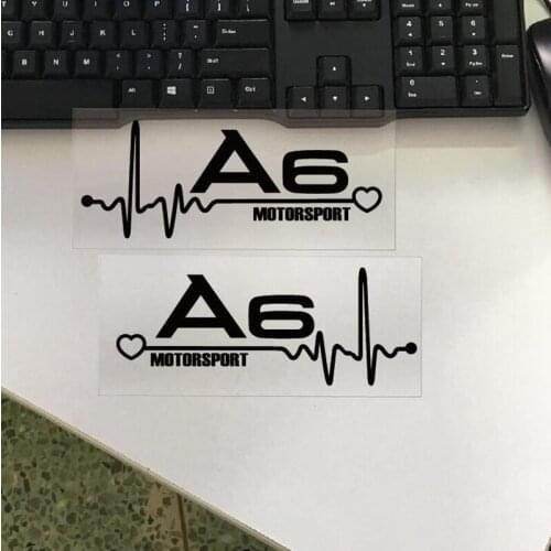 2pcs 18cmx7cm Car Side Window Stickers Reflective Decals Auto Decorate Accessories For Audi A6