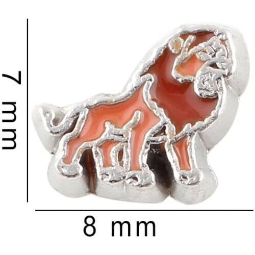 20Pcs/lot Lion Floating Charms Hand-made DIY for Glass Lockets