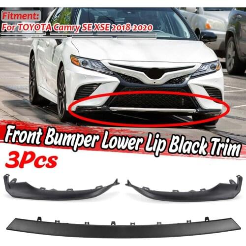 3pcs Car Front Bumper Splitter Lip Grille Lower Trim Molding Diffuser Cover Trim For TOYOTA Camry SE XSE 2018-2020 5312206040