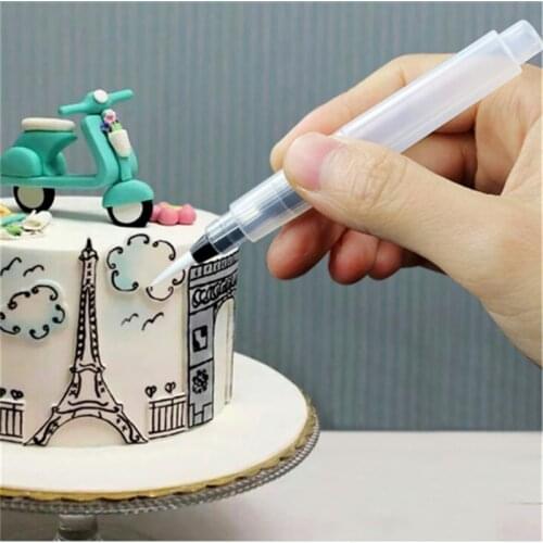 Cake Decorating Painting Watercolor Brush Cake Dessert Decorating Pen Pilot Ink Refillable Water Pen Cup Cake Decorators