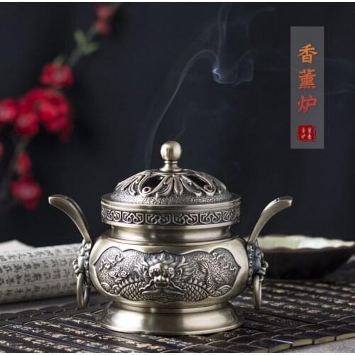 Antique metal incense burner incense holder wierook houder bakhoor burner incense stick holder for home decoration A15