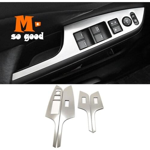 For Honda CRV CR-V 2012-14 15 2016 Car Door Armrest Window Glass Lift Switch button sticker Cover Trim Accessories Stainless