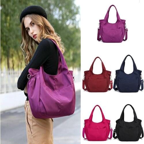 Large Capacity Casual Waterproof Nylon Women Handbags Hobos Ladies Shoulder Bags