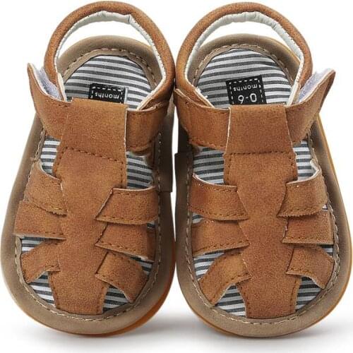 Summer Baotou anti-collision shoes for men and women baby 0-1 years old baby rubber bottom anti-skid toddler shoes