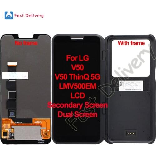 Original For LG V50 ThinQ 5G LMV500EM LCD Dual Screen Display Touch Screen Digitizer Assembly For LG V50 lcd Secondary Screen