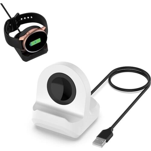 Dock Charger Adapter Stand Holder For Samsung Galaxy Watch 3 41mm 45mm Active 2 40mm 44mm USB Charging Cable Silicone Bracket