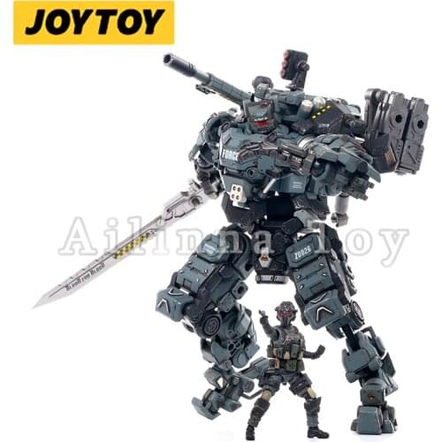 JOYTOY 1/25 Action Figure Mecha Steel Bone Armor Gray Version Anime Collection Model Toy For Gift Free Shipping