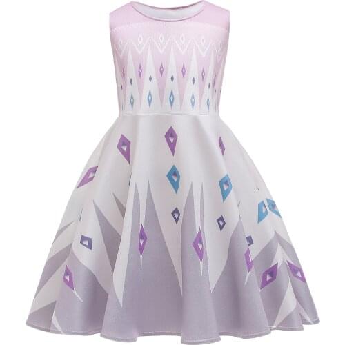 Snow Queen Elsa Dress For Girls Anna Cosplay Costume Children Party Princess Dress Baby Girls Clothes Fancy Girls Dress 3-8 Yrs