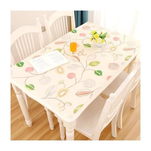 Fashion style PVC waterproof table cloth 1.0mm Oilproof easy clean hot sale table cloth table cover with kitchen