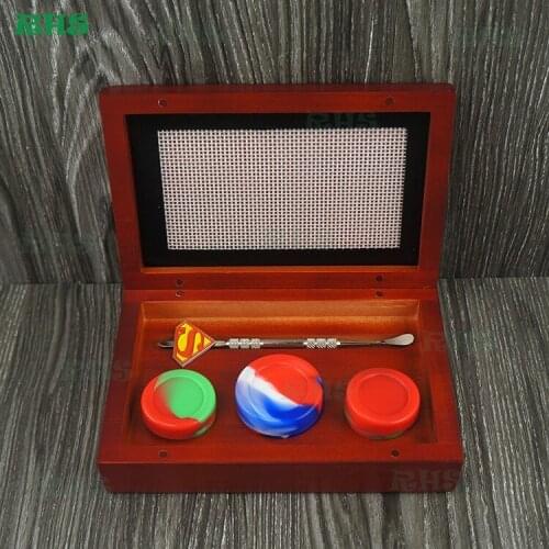 Marvelous,gorgeous,splendid and posh 17 ml wooden box kit 2*5 ml +1*7 ml silicone container set free shipping