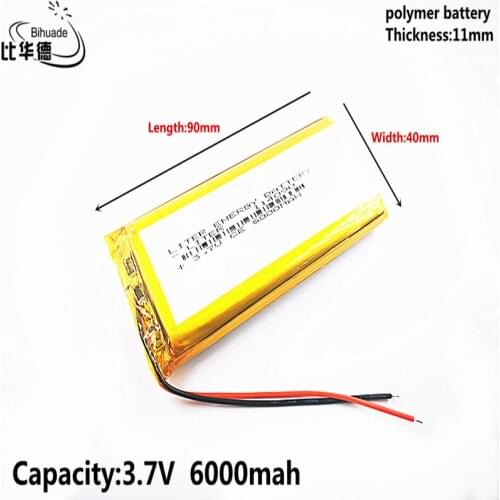 The new 2021 Liter energy battery 3.7V,6000mAH 114090 Polymer lithium ion / Li-ion battery for tablet pc BANK,GPS,mp3,mp4