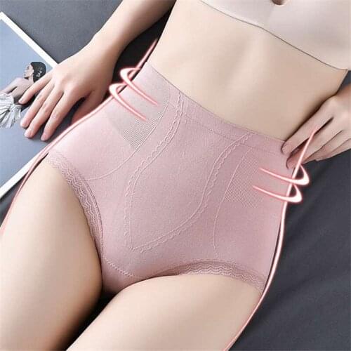 New Womens High Waist Lace Underwear Tighten Abdomen Female Panties Sexy Hip Lift Seamless Ladies Lingerie