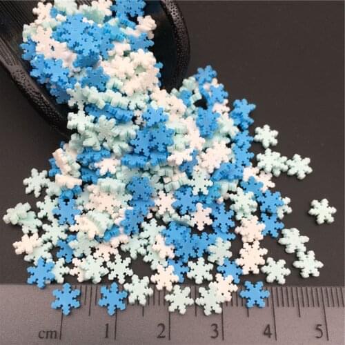 50g Snowflake Polymer Clay Sprinkle For Kids Diy,Soft Clay For Craft Clay/Nail Art/Scrapbook Decoration DIY,Filler