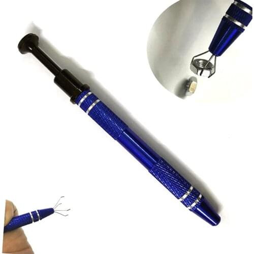 Precision Grabber IC Chip Components Four Claw Catcher Clamping Clip Pick Up Hand Tool for phone PCB repair tool Blue Bronze