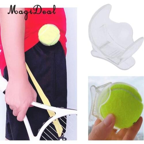 Professional Tennis Ball Holder Waist Clip Transparent Holds One Tennis Ball Training Equipment Player Accessories
