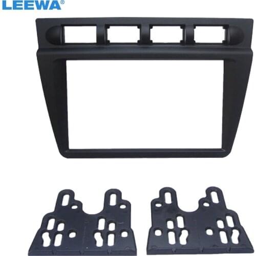 LEEWA 2Din Car DVD Radio Fascia Frame for KIA Picanto 2004-2008 Dashboard Installation Mount Frame Panel Trim Kit #CA5165