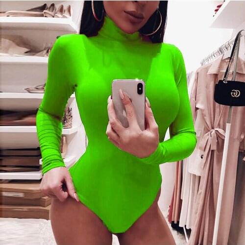 Ropa de mujer 2021 sexy long sleeve women sexy bodysuit size erotic female Mock Neck warm clothe slim fit fashion solid costume