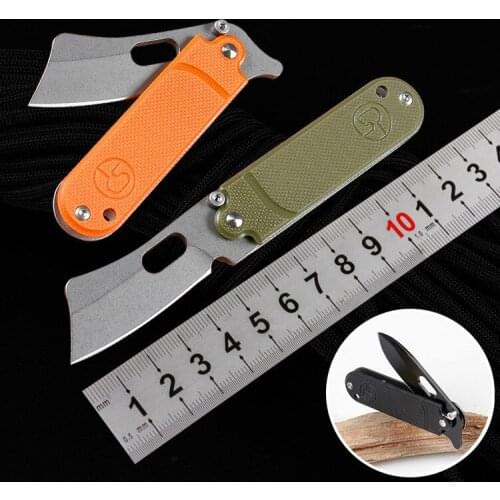 Gift G10 handle outdoor folding knife camping self-defense portable multifunctional key chain knife Paring Knives