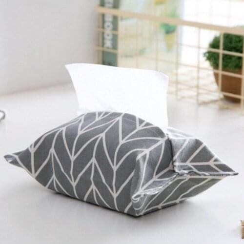 Fabric Tissue Box Cover Cute Cartoon Napkin Holder Pumping Napkin Cover Paper Box For Kitchen Car Toilet Tissue Case Container