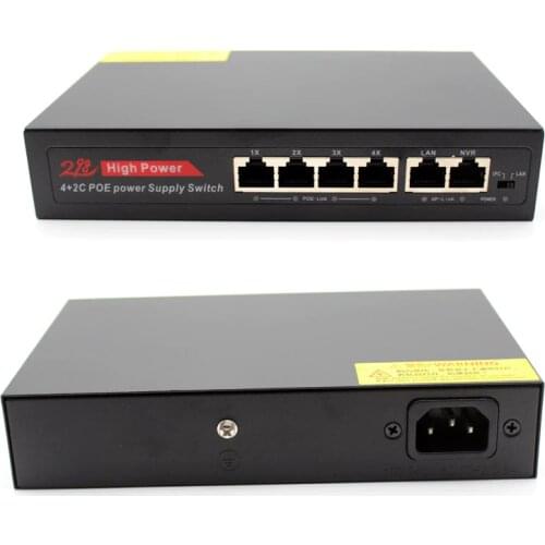 4 8 16 24 Ports Smart POE switch Power supply Ethernet 10/100Mbps IEEE802.3af/at DC52V for IP camera