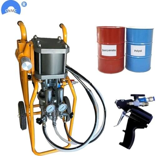 Polyurethane spray foam machine with gun